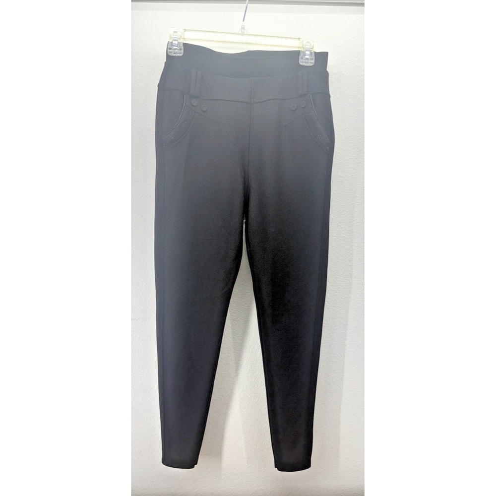 Black Sparkle Pocket Athletic Pants Stretch